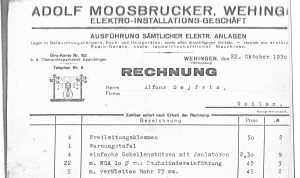 1930-Rechnung